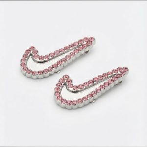 pink diamonte lace locks swoosh