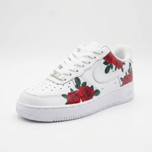 red roses custom Nike Af1 sneakers
