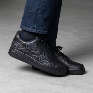 custom mens rose and thorn af1 sneakers