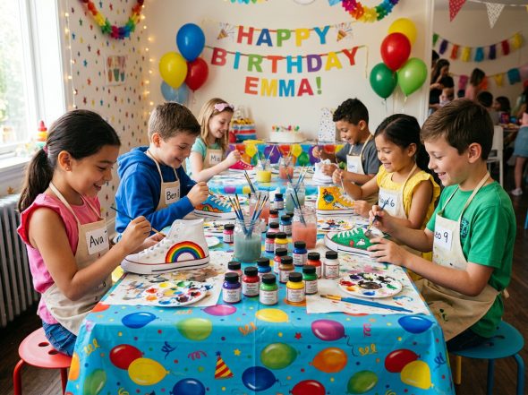 kids custom sneaker party packages