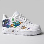 kids custom af1 space alien space ship sneakers