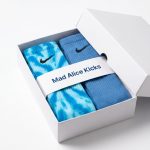 blue tie dyed custom personalised nike crew socks
