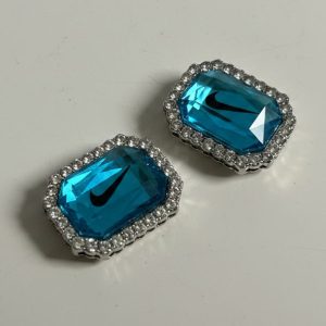 Nike Swoosh Crystal Lace Charms — Blue (Pair)