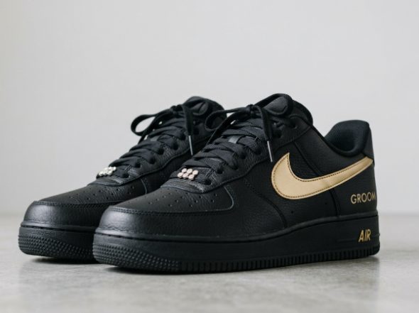 Custom Grooms Air Force 1 wedding nike af1 for the groom and groomsmen