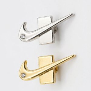 Custom Silver Swoosh Sneaker Dubraes (Set of 2). The perfect replacement hardware or custom upgrade for Air Force 1s, Air Max Plus TNs, and more. Shop now!