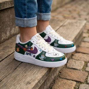 custom mad hatter wonderland Nike af1 sneakers