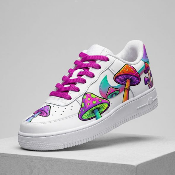 Custom Mushroom Nike Air Force 1 — Psychedelic Sneakers